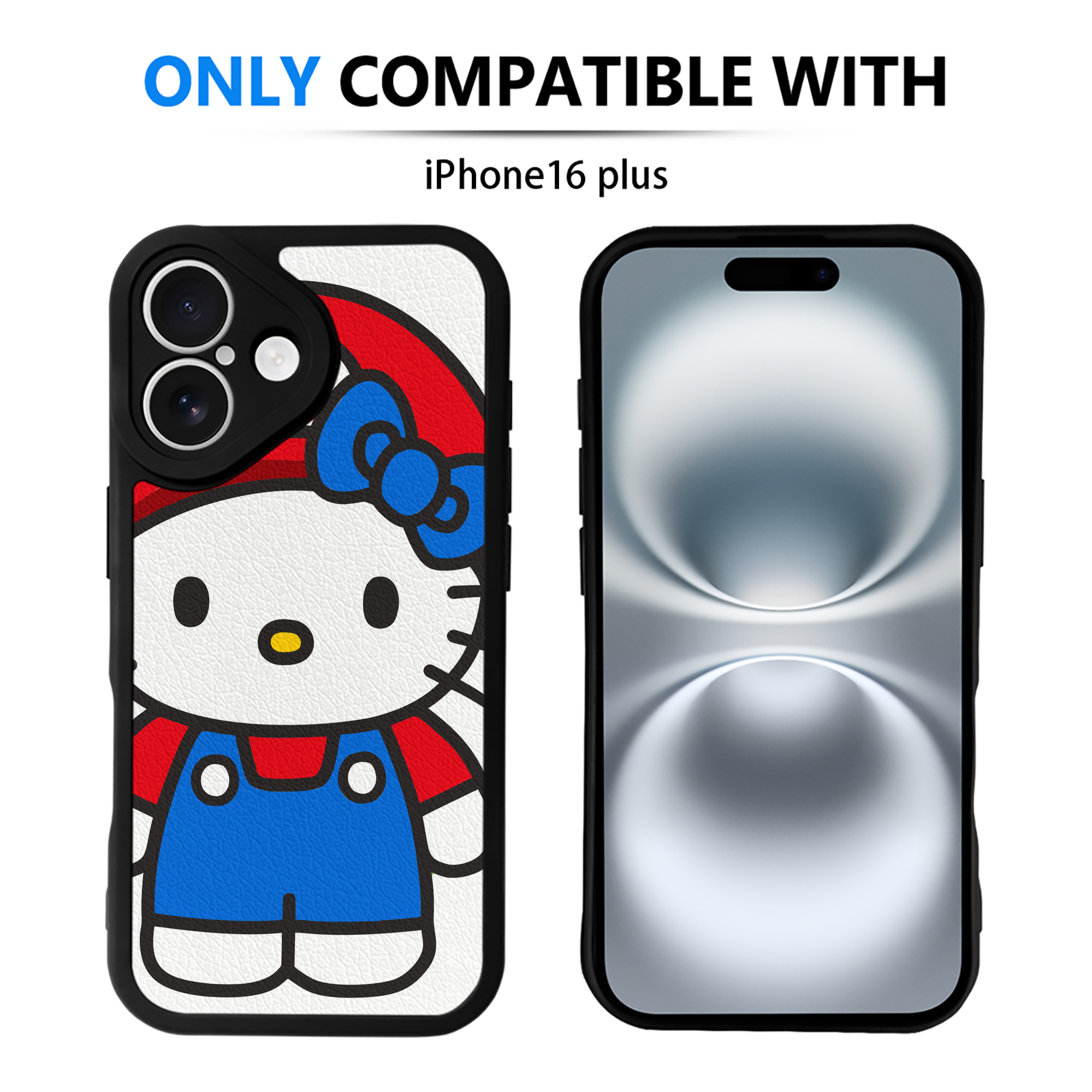 （画像用） Hello Kitty ハローキティ 【iPhone 16シリーズ対応】シリコンスマホケース（レザー調） 材質：シリコン